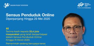 BPS Perpanjang Pengisian Sensus Penduduk Daring Hingga 29 Mei