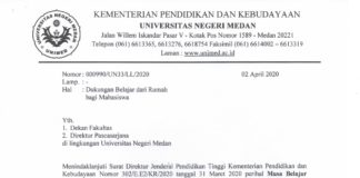Unimed Beri Subsidi Kuota Internet Kepada Seluruh Mahasiswa