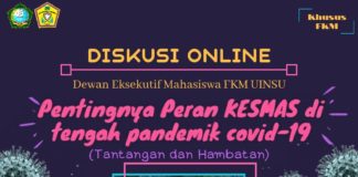 Perangi Covid-19, Dema FKM UIN SU Gelar Diskusi Daring