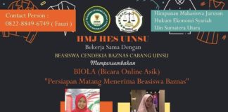 HMJ HES Helat Biola Persiapan Menerima Beasiswa Baznas