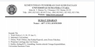Dosen Terpapar COVID-19, USU Terapkan Karantina Wilayah
