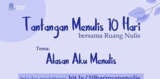 Komunitas Ruang Nulis Lakukan Tantangan Menulis 10 Hari