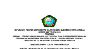 UIN SU Tetapkan Jadwal Pembayaran UKT, Batas Akhir 31 Agustus
