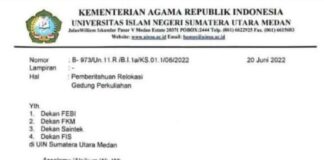 Rektor UIN SU Keluarkan SE Relokasi Gedung Perkuliahan