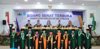 UIN SU Resmi Kukuhkan Lima Guru Besar