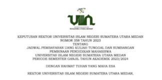 Tahun Ajaran Baru 2023–2024, UIN SU Keluarkan Jadwal Pembayaran UKT