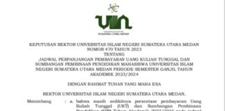 UIN SU Keluarkan Jadwal Perpanjangan UKT Semester Ganjil TA 2023/2024
